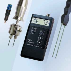 multi-function pin, pinless and RH meter with optional electrodes and RH probe