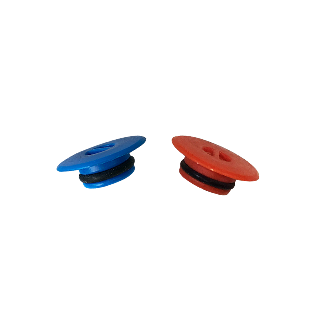 Red and Blue Caps for RH Sleeves - Lignomat