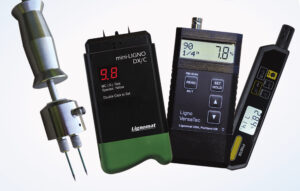 Moisture Meters to measure moisture content in wood and relative humidity in air.