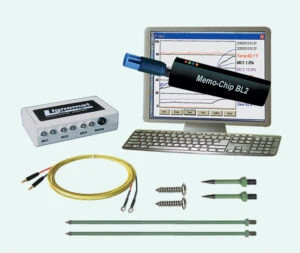 Data logger for relative humidity and moisture content, measuring depth up to 7" deep
