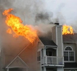 Chimney fire caused by burning wet firewood
